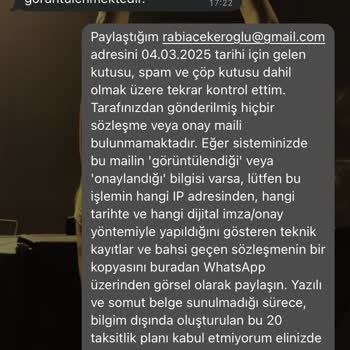 Onay Almadan 20 Aylık Borçlandırma Ve İletişim Şeffaflığı Eksikliği