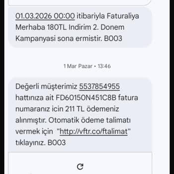 Onaysız İnternet Paketi Ve Limit Durdurma Servisi Kapatılması Nedeniyle Haksız Ücretlendirme