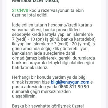 Enuygun'un Sistem Hatası Nedeniyle Hilton Batumi Rezervasyonunun Tek Taraflı İptali Ve Tazmin Talebi