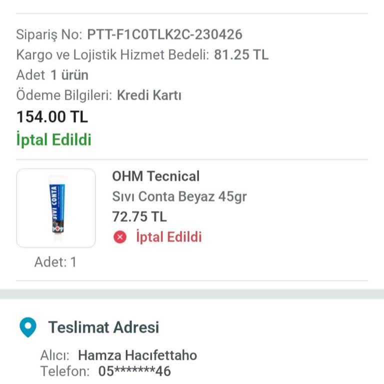 Epttavm Uygulamasında Iade Kodu Bulunamıyor