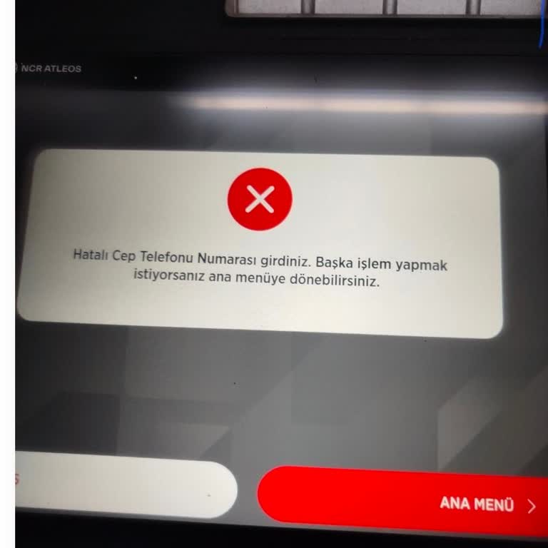 Ziraat Bankası ATM'de Telefon Kayıt Uyarısı Nedeniyle TOKİ İadesi Çekilemedi