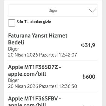 Vodafone Faturamda Hatalı 2.781,90 TL Tutarı Ve Apple Sorumluluğu Tartışması Mağduriyetim