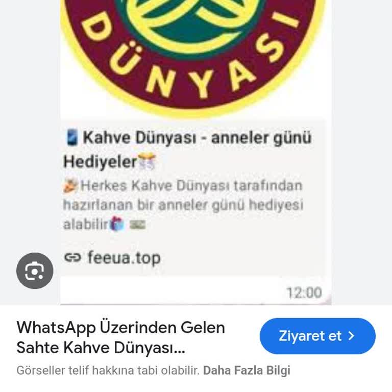 Kahve Dünyası Logolu Sahte Kampanya Ve WhatsApp Uyarısı