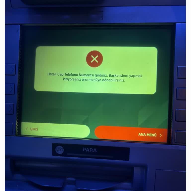 Ziraat Bankası ATM'lerinde Cep Telefonu Numarası Tanınmıyor Ve TOKİ İadesi Alınamıyor