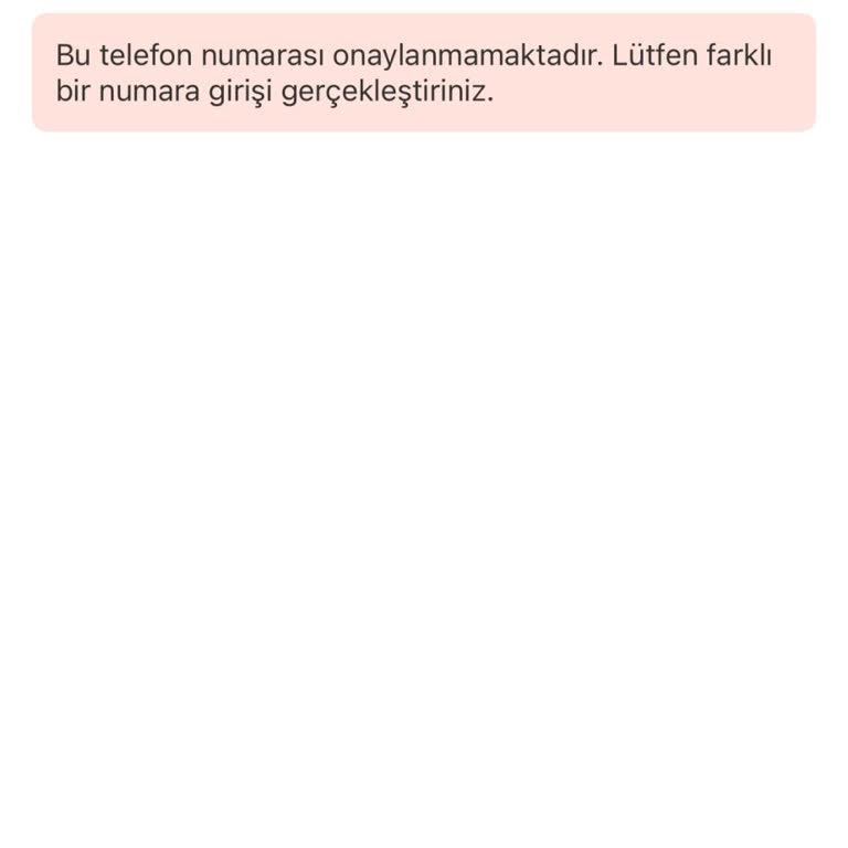 Telefon Numarası Onaylanmadığı İçin Yemeksepeti Hesabına Giriş Sağlanamıyor
