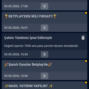Betplay Tamamlanan Çevrim Olmasına Rağmen 6.280 TL Çekim Reddi