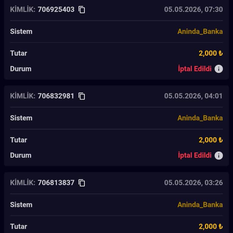 Çekim Talebi Sürekli İptal, Para Hesaba Gelmiyor