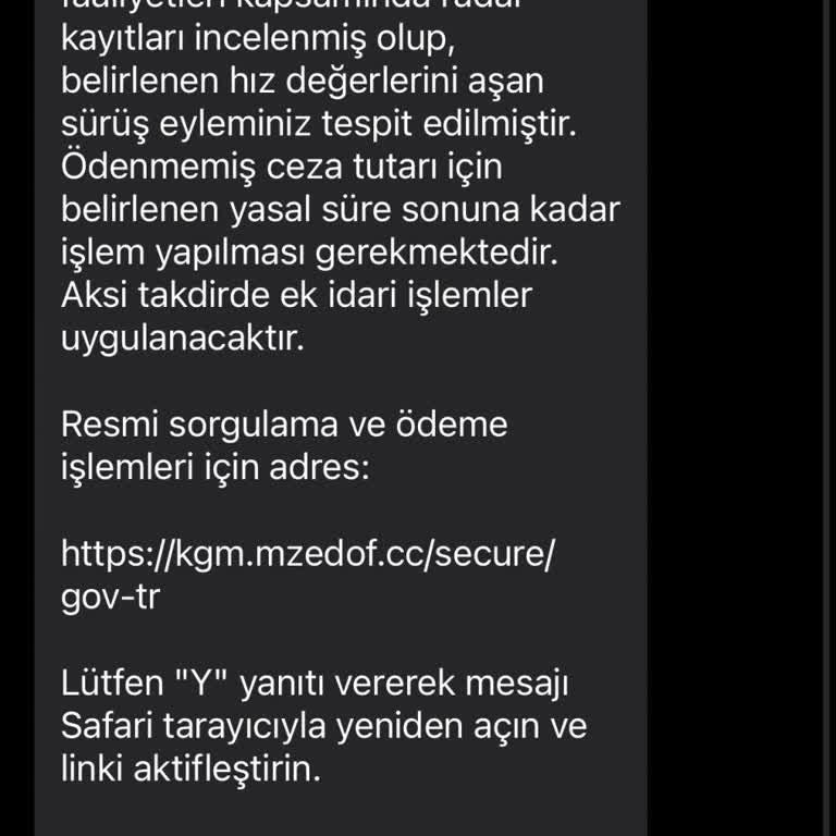 Sahte Karayolları Cezası SMS'i Ve Güvenlik Açığına Dair Şikayet