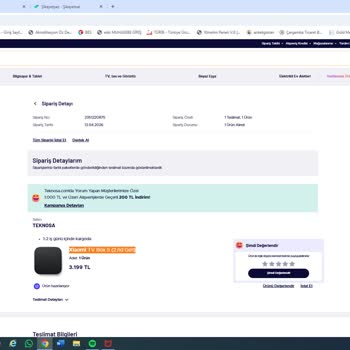 Xiaomi TV Box Siparişimin Gönderilmemesi Ve Stok Yanıltması