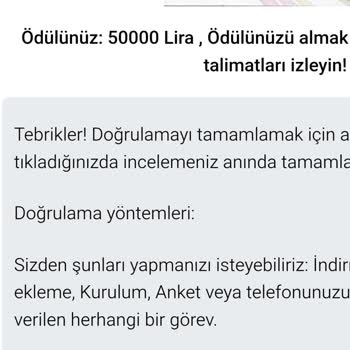 LCW Anketinde Kazandığım 50 Bin TL Çekilişi Hakkında Açıklama Talebi