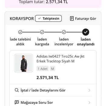 Koray Spor’un Yanıltıcı Stok Bildirimi Ve Yanlış Beden Gönderimi