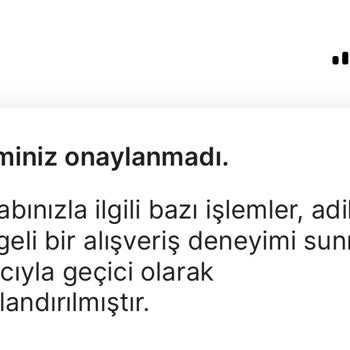 Hepsiburada Hesabımda Açıklama Olmadan Sipariş Kısıtlaması
