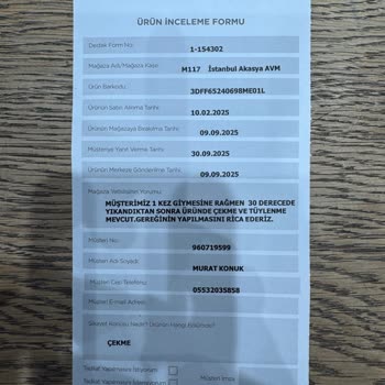 Makinede Yıkanabilir Etiketi Olan Kazakta Çekme Ve İade Talebi