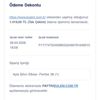 Bulem Butik'ten Aldığım Elbisede Renk Uyuşmazlığı Ve İade Reddi