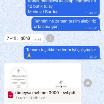 Zen Davetiye'den 6.500 TL'lik Ödeme İadesi Ve Sipariş Geri Dönüşü Talebi