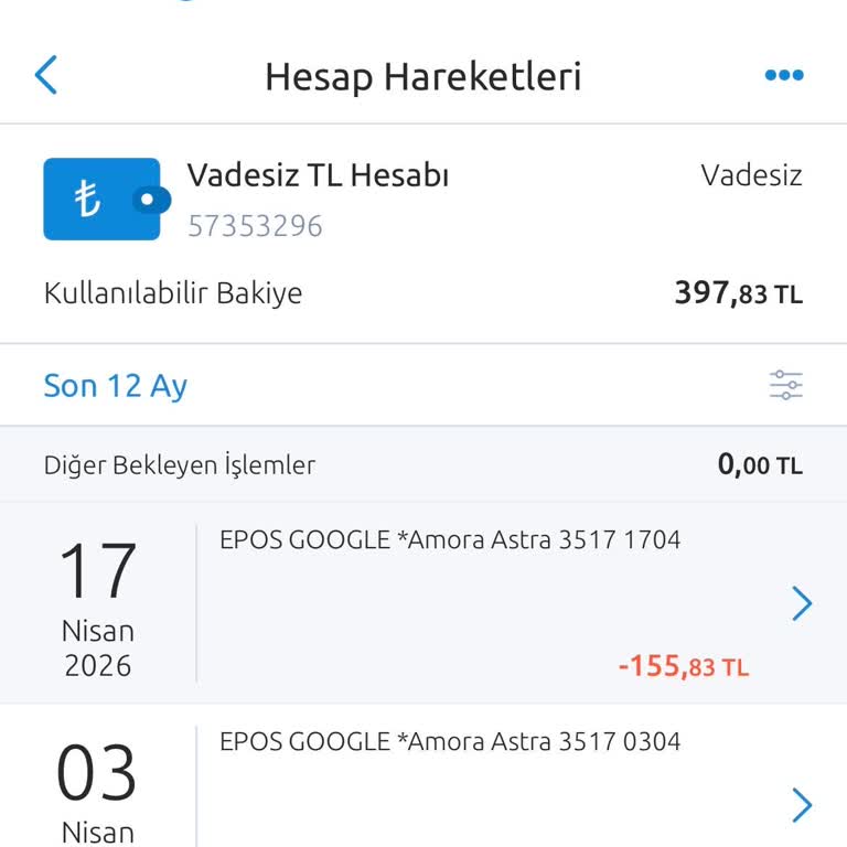 Yapı Kredi Hesabımdan Yetkisiz Google Çekimlerinin İadesi Ve Güvenlik İncelemesi Talebi