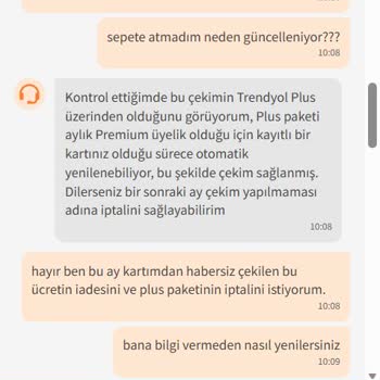 İzinsiz Trendyol Plus Otomatik Yenilemesi Ve Çekilen 75 TL