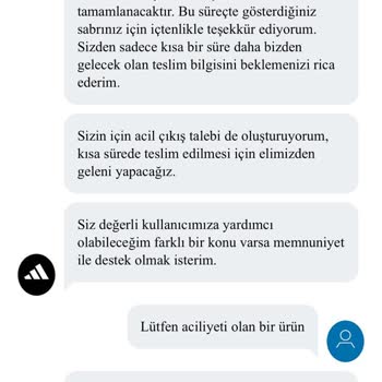 Adidas Siparişinde Teslimat Gecikmesi Ve Saygısız Müşteri Temsilcisi