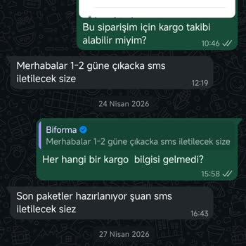Biforma’da Sipariş Kargoya Verilmedi Ve İade Yapılmadı