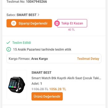 Trendyol’da Bozuk Akıllı Çocuk Saatine İade Talebi