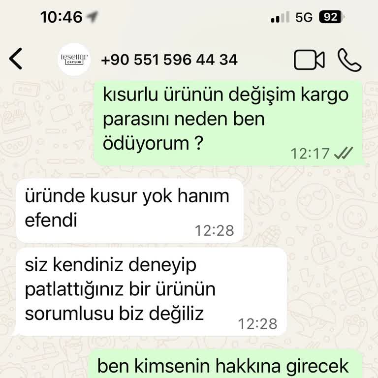 Yanlış Renk Ve Defolu Elbise Saygısız Müşteri Hizmetine Karşı Tam İade Talebi
