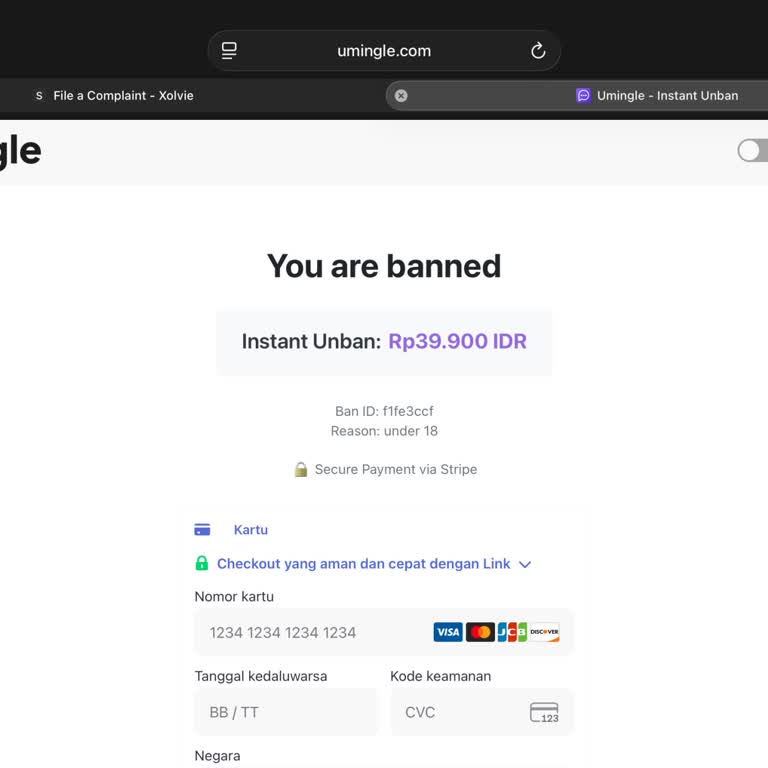 My Umingle Account Get Banned Suddenly