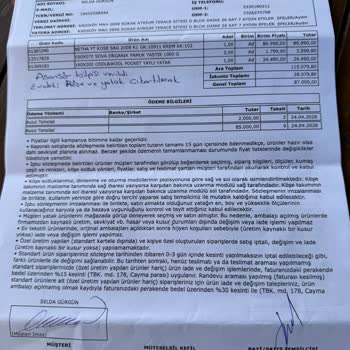 İki Bin TL Fazla Taşıma Ücreti Ve Eksik Yastık Teslimi