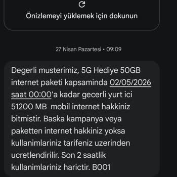 Yeni Harika 40 GB Paketimin 7 Günde Bitmesi Ve Haksız Ücretlendirme
