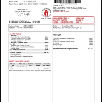 Vodafone'dan 1560 TL Haksız Fatura Ve Ücretsiz Kurulum Sözünün İhlali