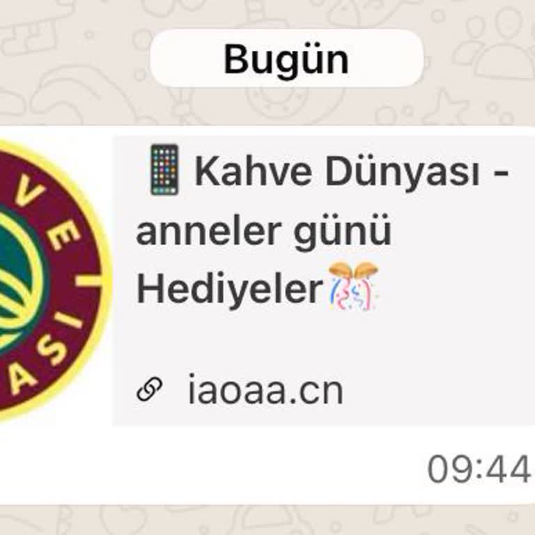 WhatsApp Üzerinden Gelen Sahte Kahve Dünyası Kampanya Mesajı