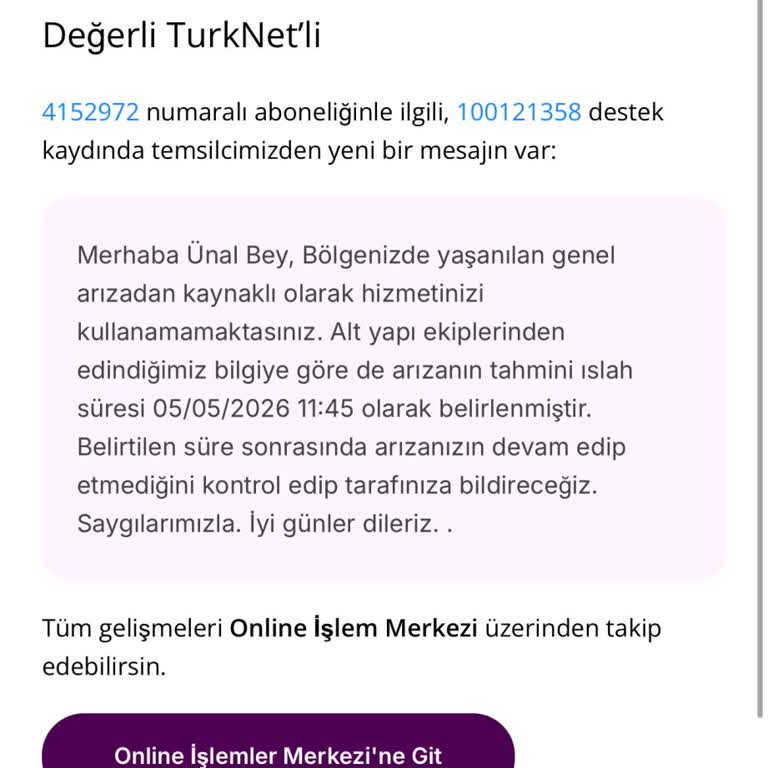 Adres Nakli Sonrası 10 Gün İnternetsiz Kalma Ve Teknik Ekibin Geri Dönüş Yapmaması