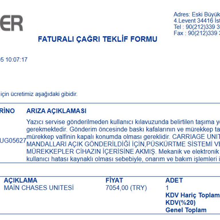 Garanti Dışı Onarım Ücreti Talebi Ve Ürün Değişimi İsteği