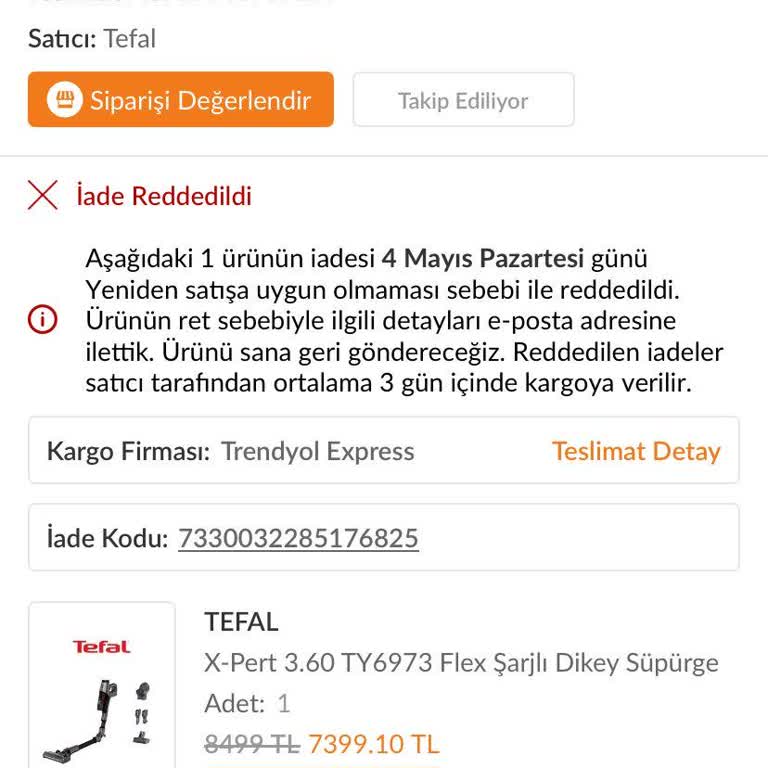 Düşük Çekim Gücü Nedeniyle İade Talebim Reddedildi, Ürün İkinci El Sayıldı