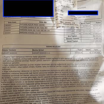 Defolu Sandalyeler Ve Konsolun Değişimi Ve Banka Teslimatı İçin Çözüm Talebi