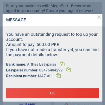 Megapari Deposit Problem After Easypaisa Payment Error