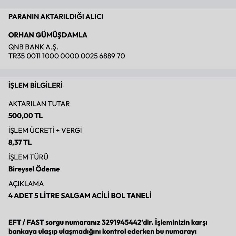 Şalgam siparişi ve iade talebi