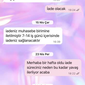 İade Bedelinin Hesaba Yansımaması Ve Açıklama İsteği