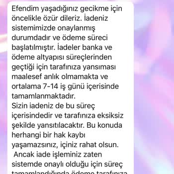 İade Bedelinin Hesaba Yansımaması Ve Açıklama İsteği
