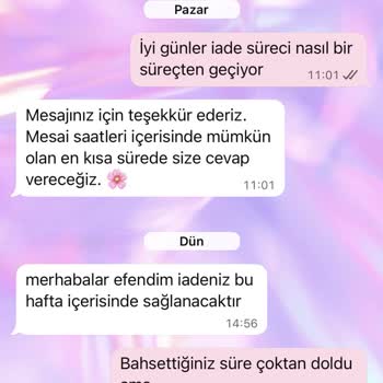 İade Bedelinin Hesaba Yansımaması Ve Açıklama İsteği