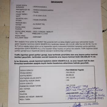 Quick Sigorta Ve Lider Trafik Müşavirliğinden Sovtaj Ödemesinin Gecikmesi
