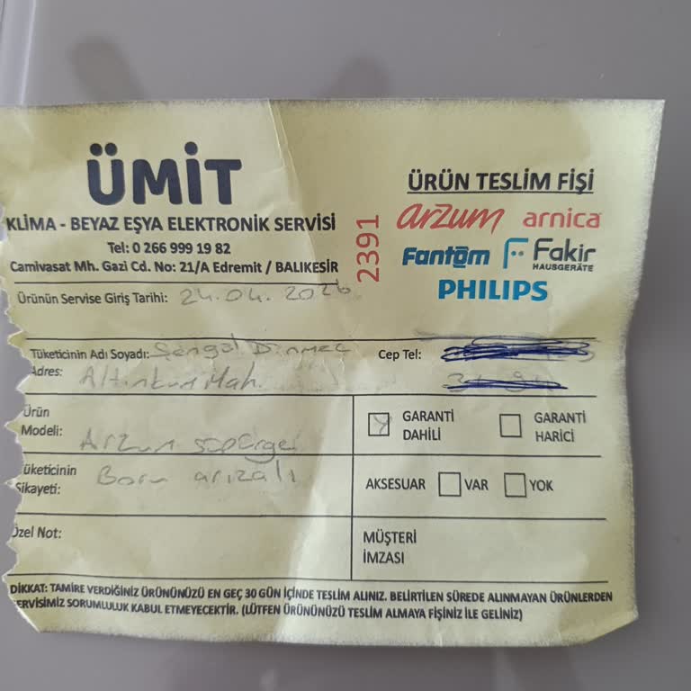 Arzum AR4210 Süpürge Üç Ayda Arızalandı, Kullanıcı Hatası İddialarıyla Karşılaşıldı