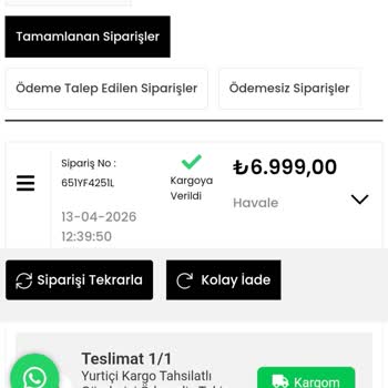 Okula Renk Kat’ta Sipariş Gönderilmemesi Ve İade Talebi