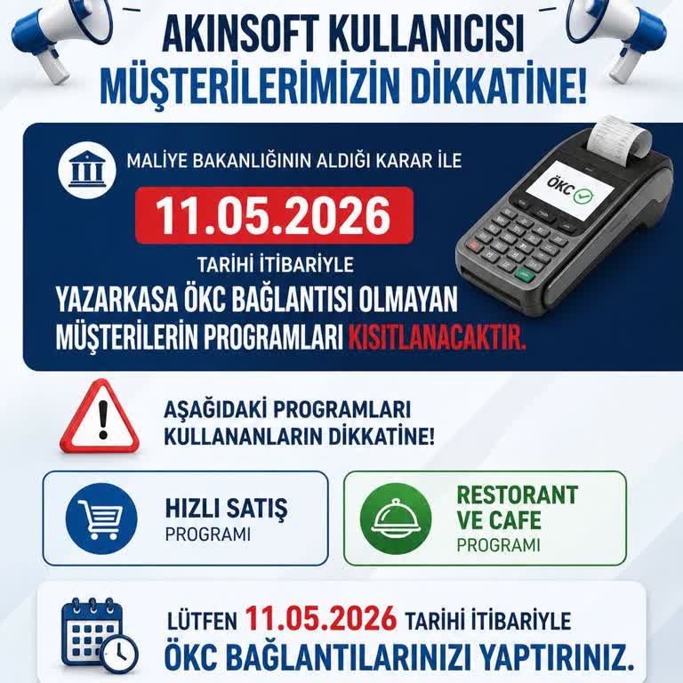 Akınsoft Yazarkasa Entegrasyonu İçin Gizli Ücret Ve Lisans Askıya Alma Tehdidi