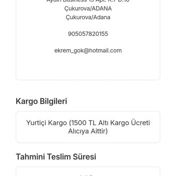 Kargo Takip Numarası Bulunmuyor Ve İletişim Cevapsız