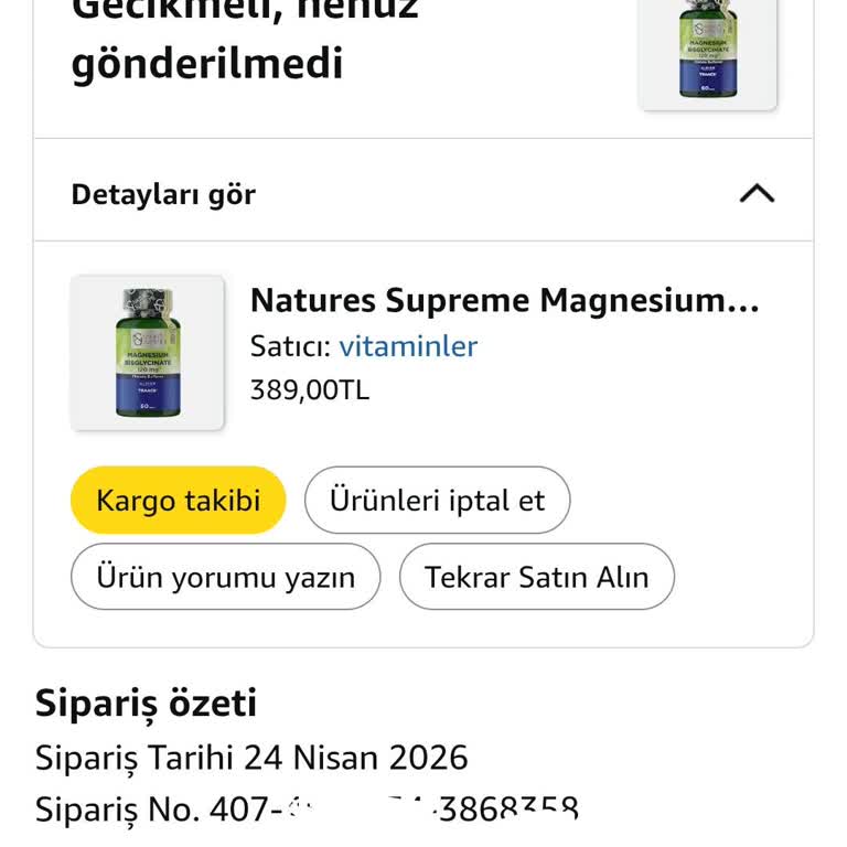 Sağlık Durumu Tehlikede: Magnezyum Siparişim 12 Gün Boyunca Kargoya Verilmedi