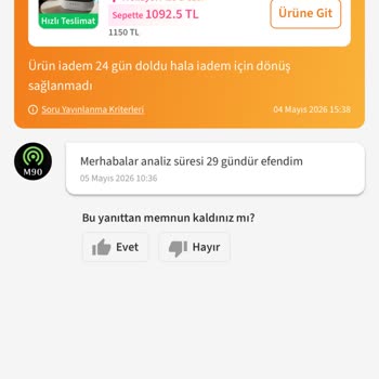 Arızalı Nemlendirici İadesi Ve Uzayan Analiz Süreci