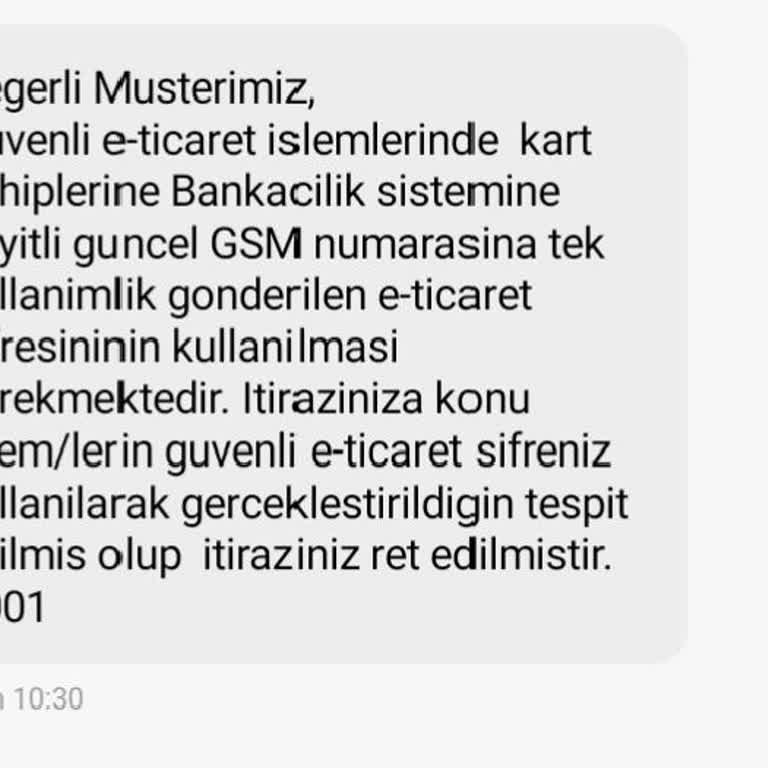 Ziraat Bankası'ndan Yetkisiz 3.000 TL İşlem Ve İtiraz Reddi