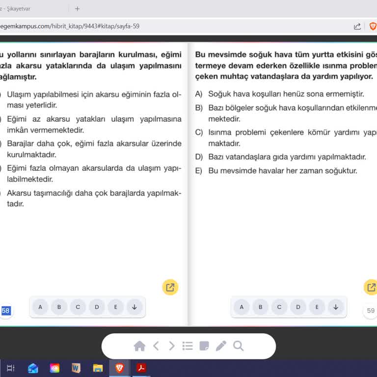 Pegem Kampüs E-kitabın Arayüzü Hem Çok İşlevsiz Hem De Son Derece Dikkat Dağıtıcı