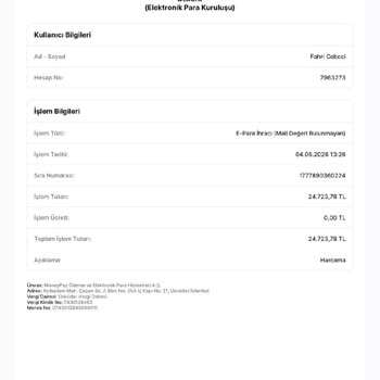 MoneyPay'de Platin Alımında Hesaba Yansımama Ve Müşteri Hizmetleri Sorunu