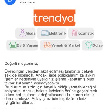 Eksik Ürün İade Reddi Ve Hesabın Haksız Kapatılması